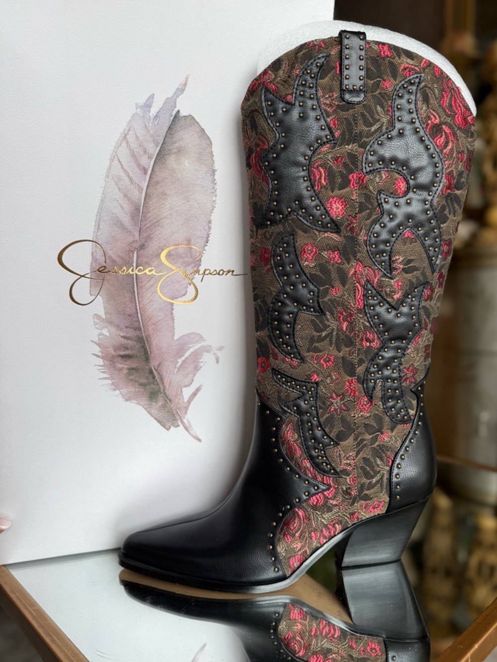 Jessica Simpson NEW  Floral Western Boot
